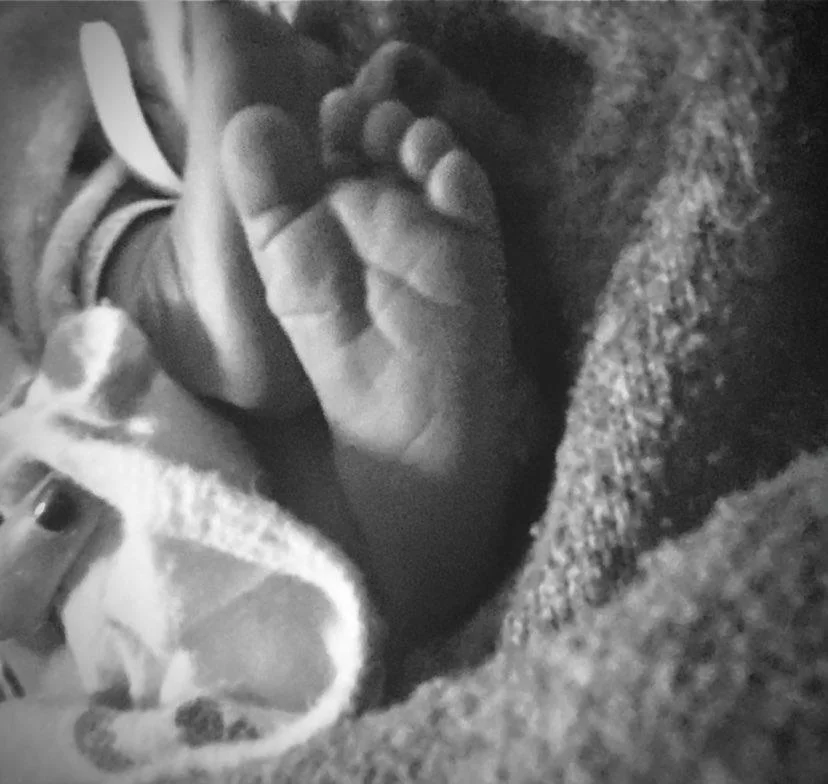 Baby Feet BW